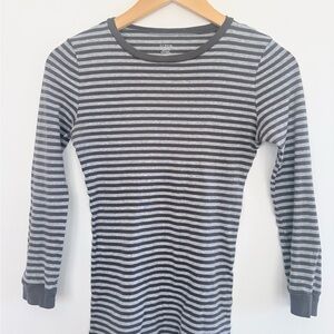 J. Crew Long Sleeve 100% Cotton Striped Fitted Tee Layering Casual Shirt Size S